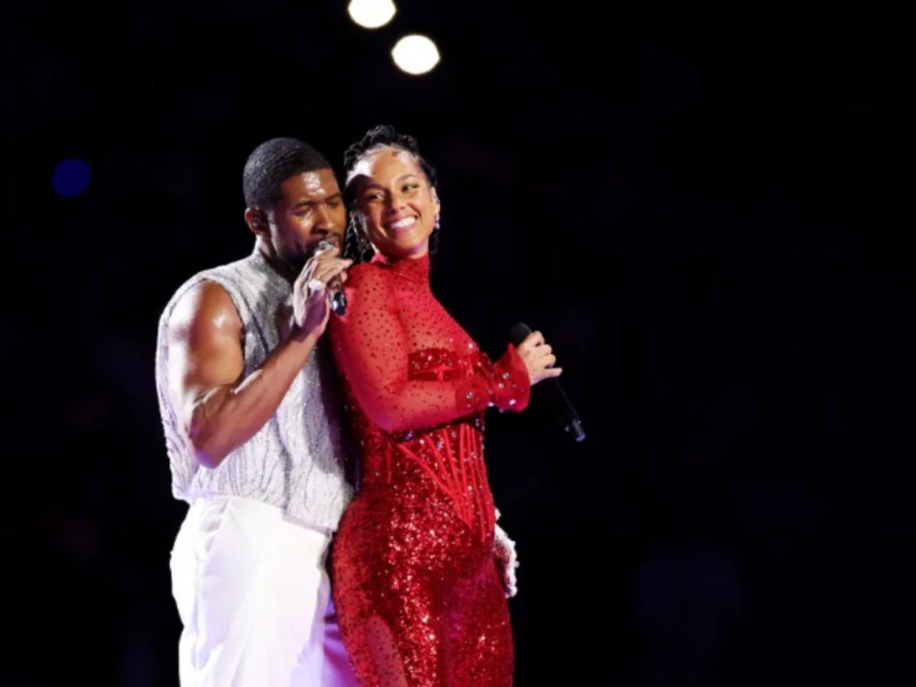 Usher and Alicia Keys (Image: Getty)