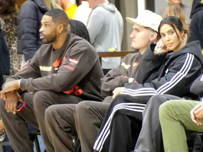 Kim Kardashian and Tristan Thompson at Saint's Basketball game