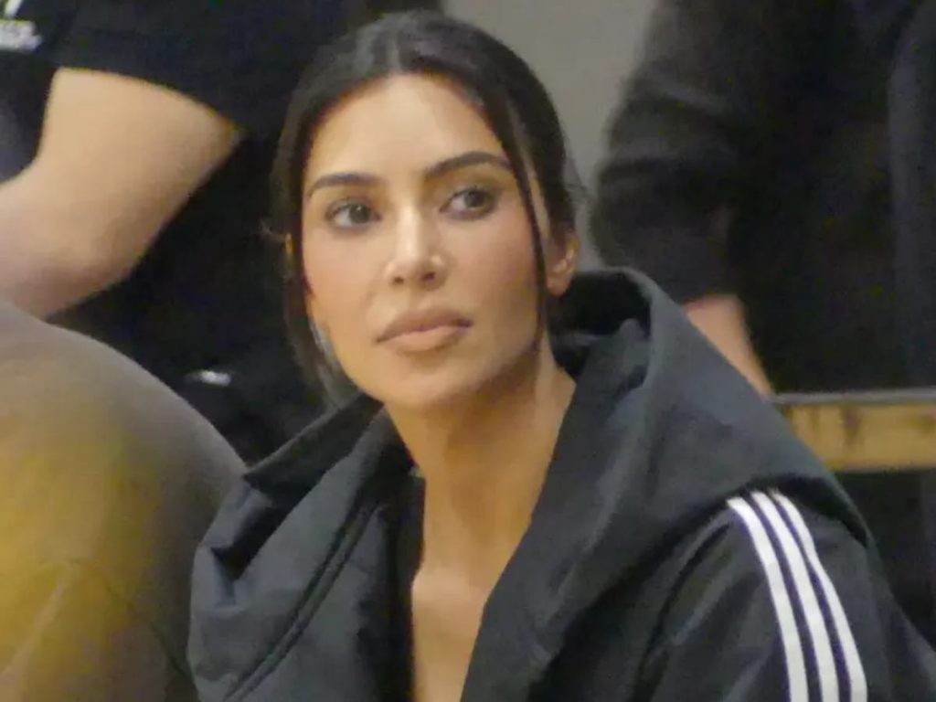 Kim Kardashian at Saint's Basketball game