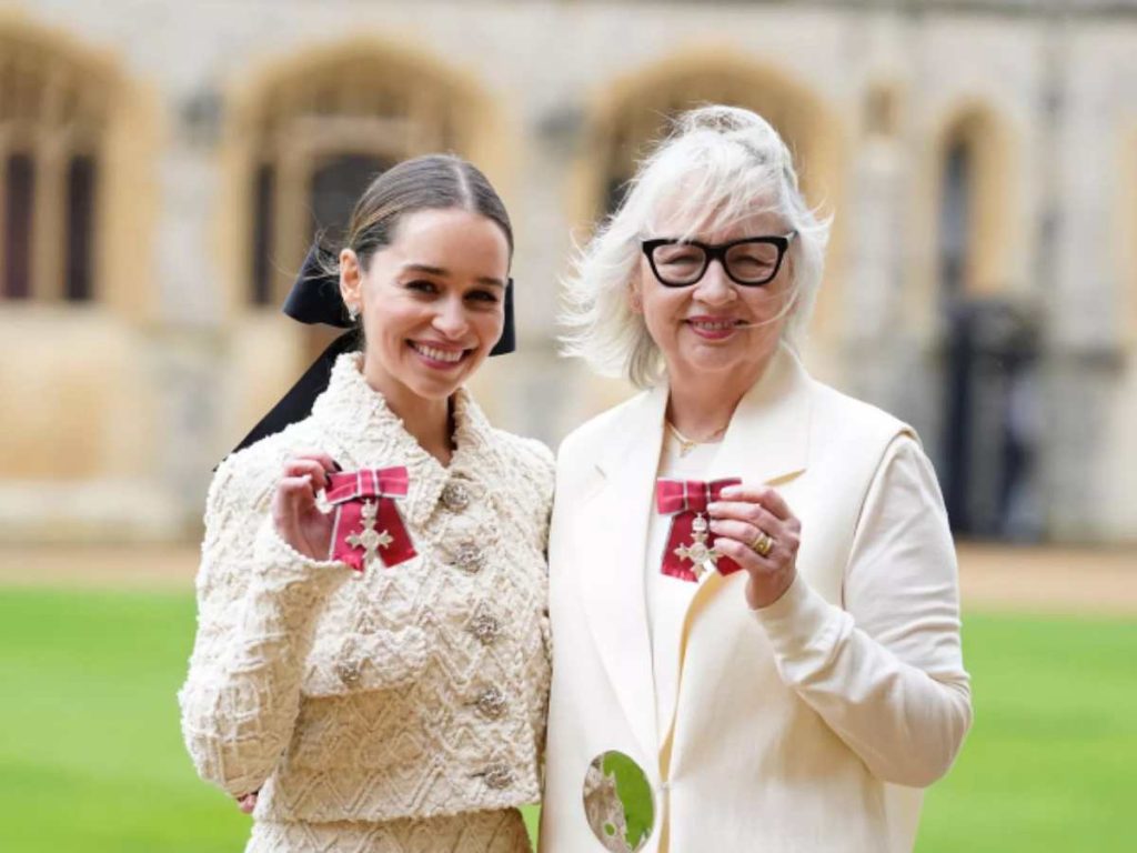 Emilia Clarke and her mother (Image: Getty)
