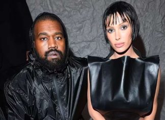 Kanye West and Bianca Censori at the Milan Fashion Week