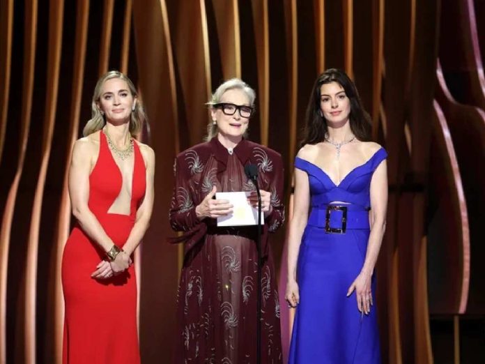 Emily Blunt, Meryl Streep and Anne Hathaway (Image: Getty)