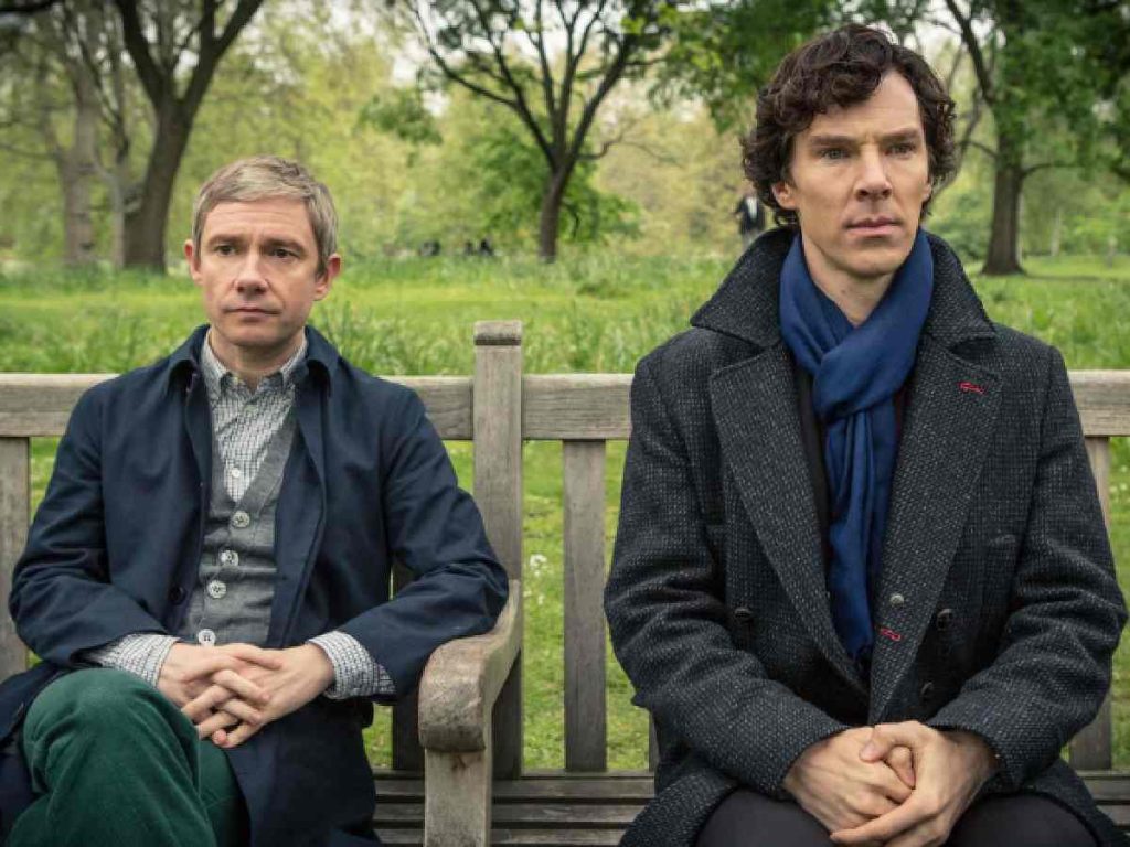 Martin Freeman and Benedict Cumberbatch (Credit: BBC)