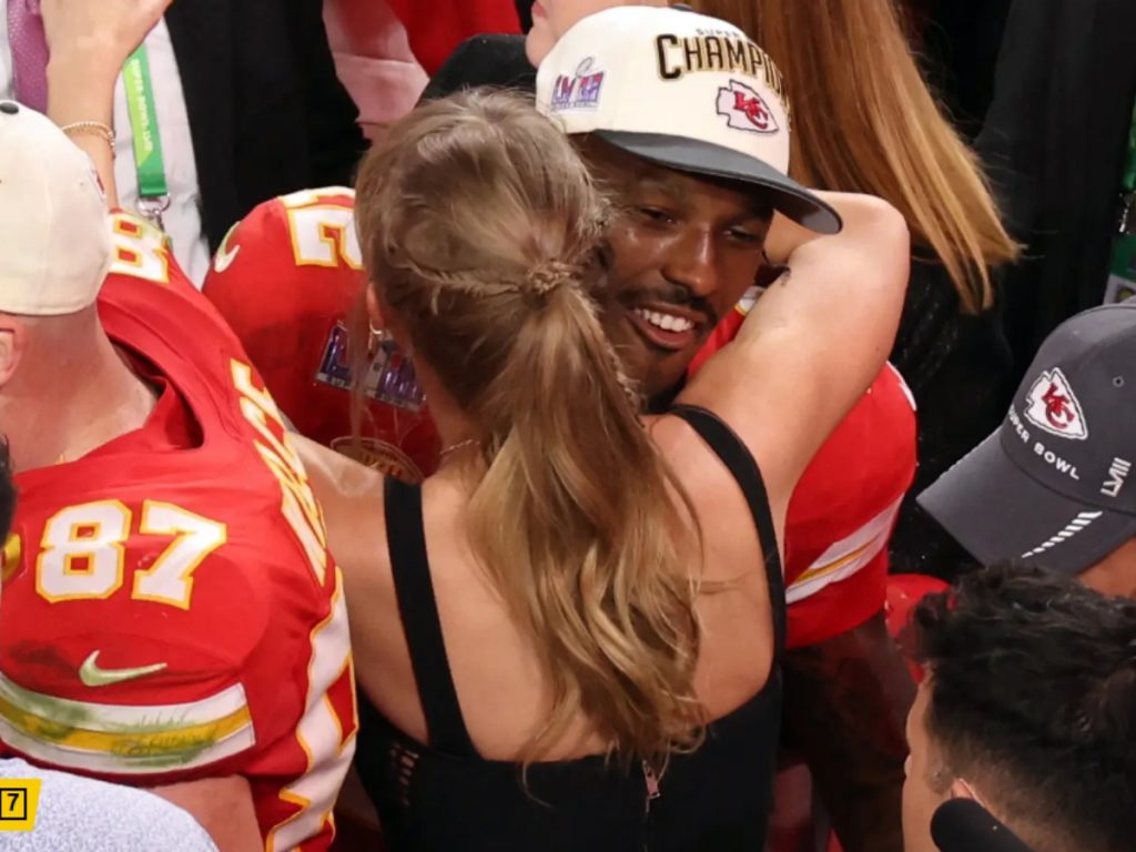 Taylor Swift and Mecole Hardman Jr. (Credit: Getty)