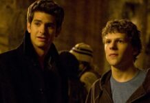 Andrew Garfield and Jesse Eisenberg in 'The Social Network'
