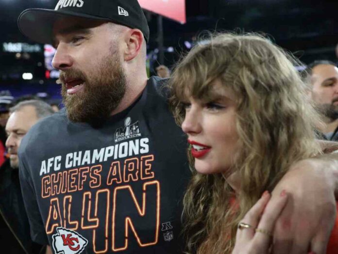 Taylor Swift and Travis Kelce (Credits: Getty)