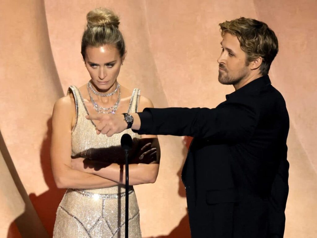 Emily Blunt and Ryan Gosling at the Oscars (Credits: GETTY)