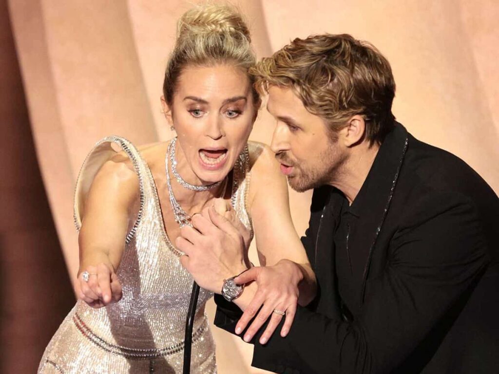 Emily Blunt and Ryan Gosling at the Oscars (Credits: GETTY)