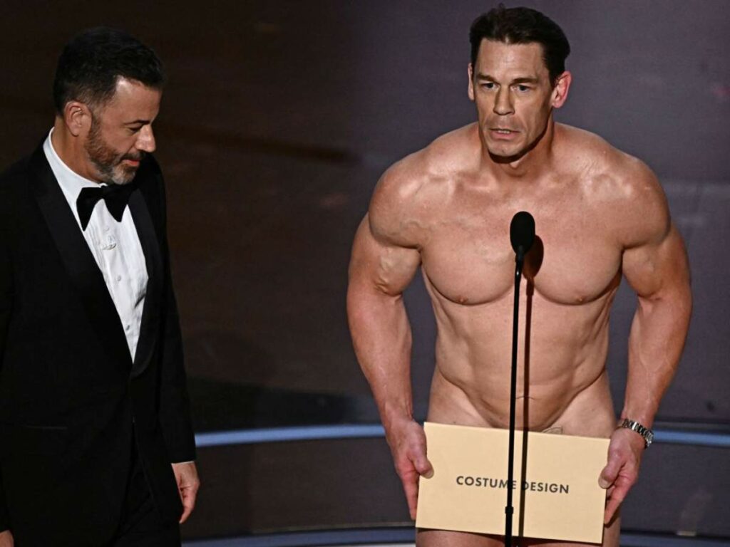 John Cena presenting at the 2024 Oscars (Image: ABC)