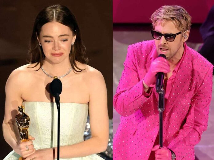 Emma Stone and Ryan Gosling at the Oscars