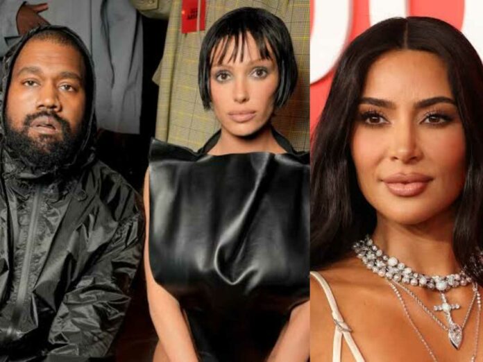 Kim Kardashian, Bianca Censori, and Kanye West