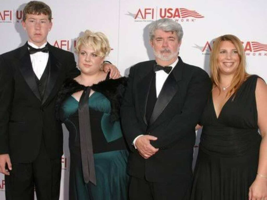George Lucas with his children