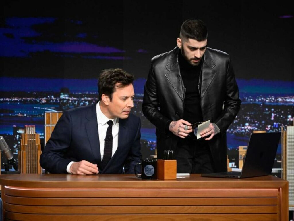 Zayn Malik announcing his latest single at 'The Tonight Show With Jimmy Fallon' (Image: NBC)
