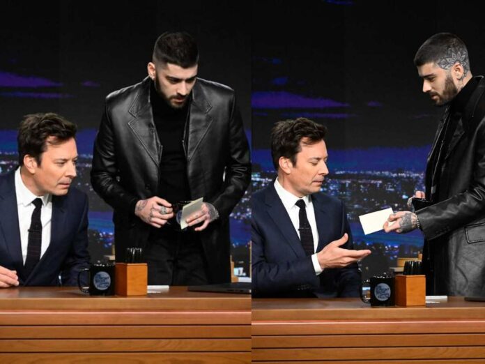 Zayn Malik announcing his latest single at 'The Tonight Show With Jimmy Fallon' (Image: NBC)