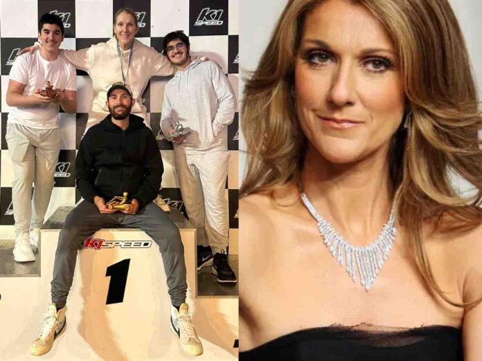 Celine Dion With Her Three Sons