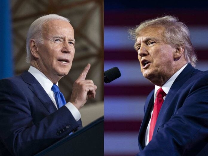 Donald Trump and Joe Biden (Image: AP)