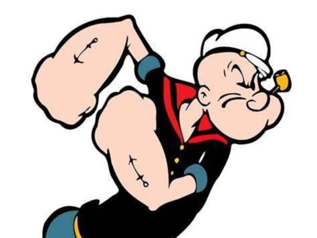 Popeye The Sailor Man in the cartoon