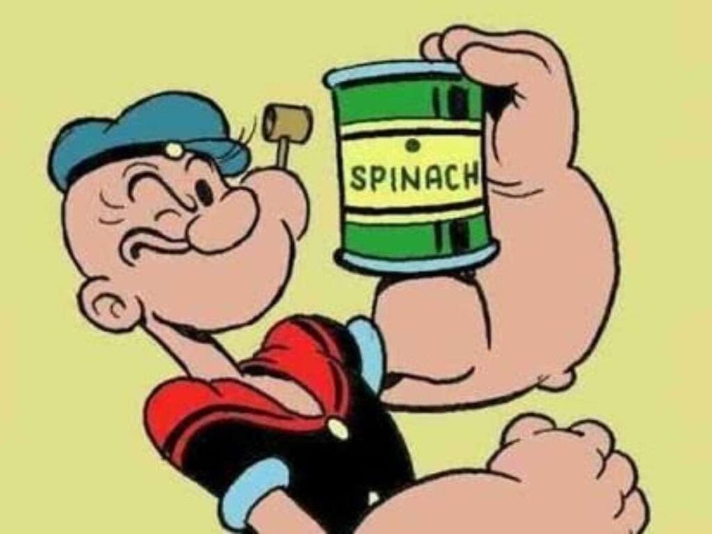 Popeye The Sailor Man in the cartoon