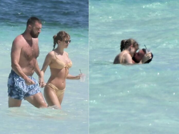 Taylor Swift and Travis Kelce in Bahamas (Credit: Page Six)