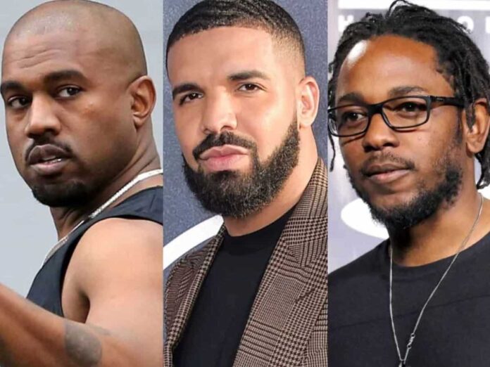 Kanye West, Drake and Kendrick Lamar