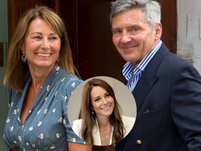 Kate Middleton and her parents Carole and Michael Middleton