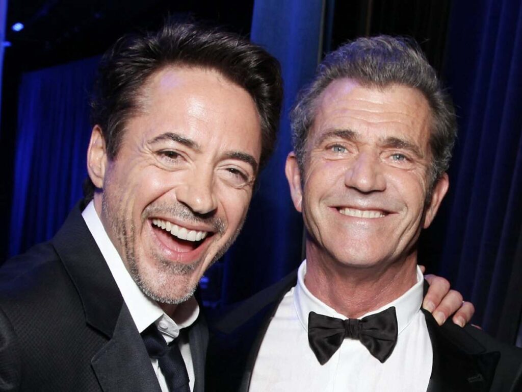 Robert Downey Jr and Mel Gibson 