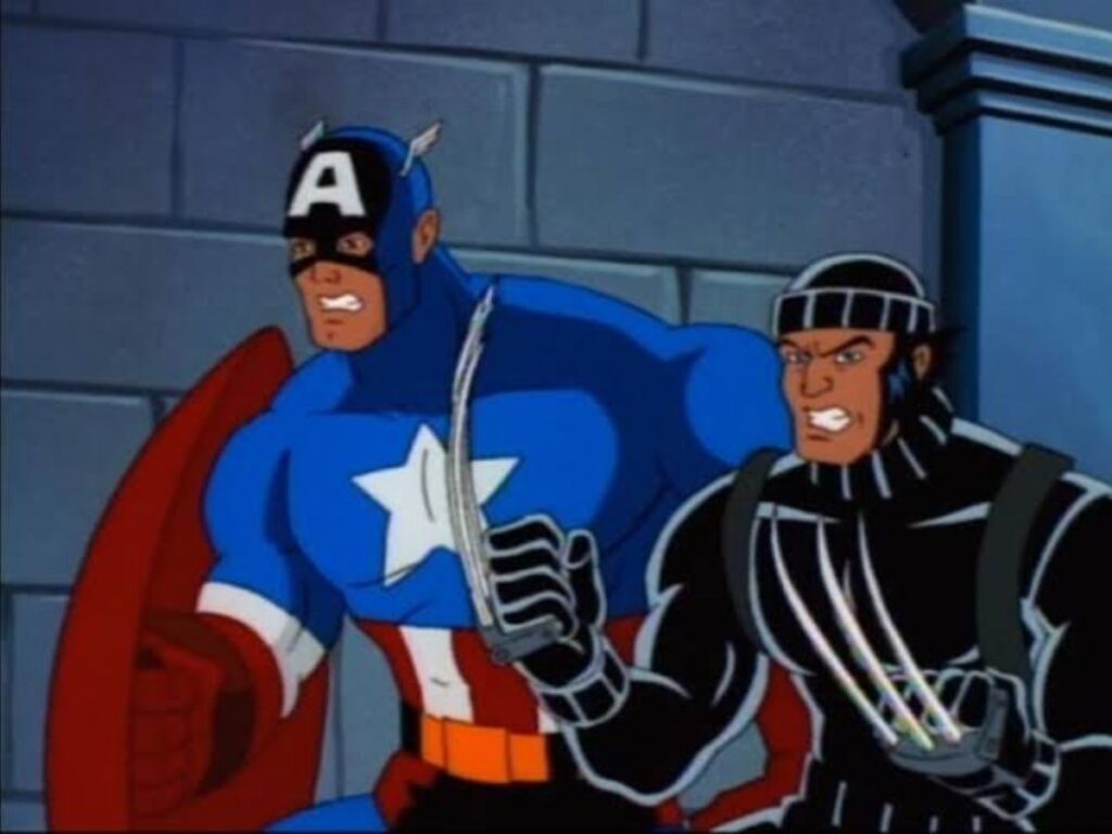 Captain America and Wolverine in X-Men: The Animated Series