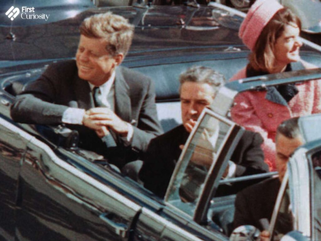 Picture of John F. Kennedy and Jacqueline Kenned