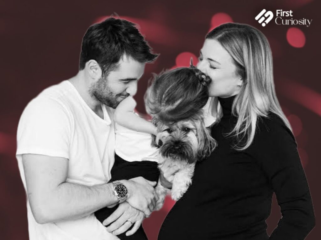Emily VanCamp And Josh Bowman with their daughter