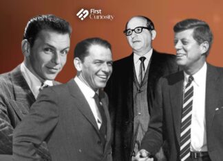 Frank Sinatra, J.F. Kennedy and mobster Sam Giancana