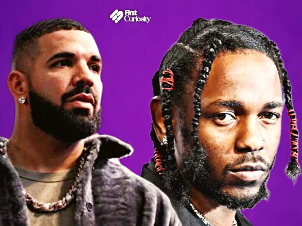 Drake (Left) Kendrick Lamar (right)