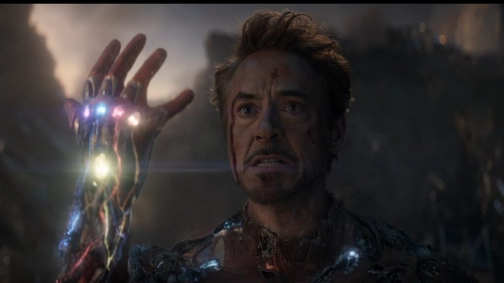 Iron Man with Infinity Stones in Avengers Endgame
