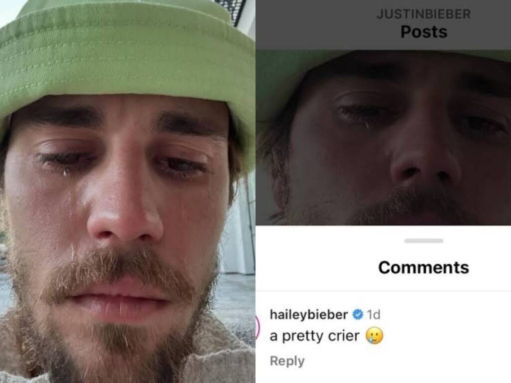 Hailey comments on Justin Bieber's post