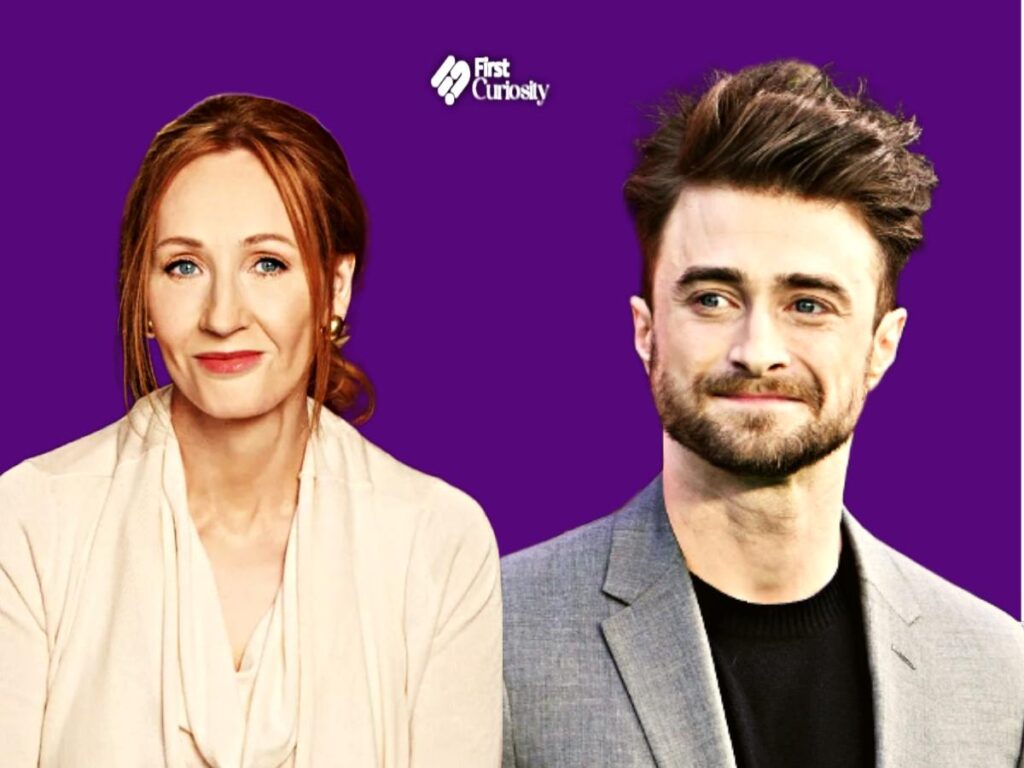 JK Rowling and Daniel Radcliffe 