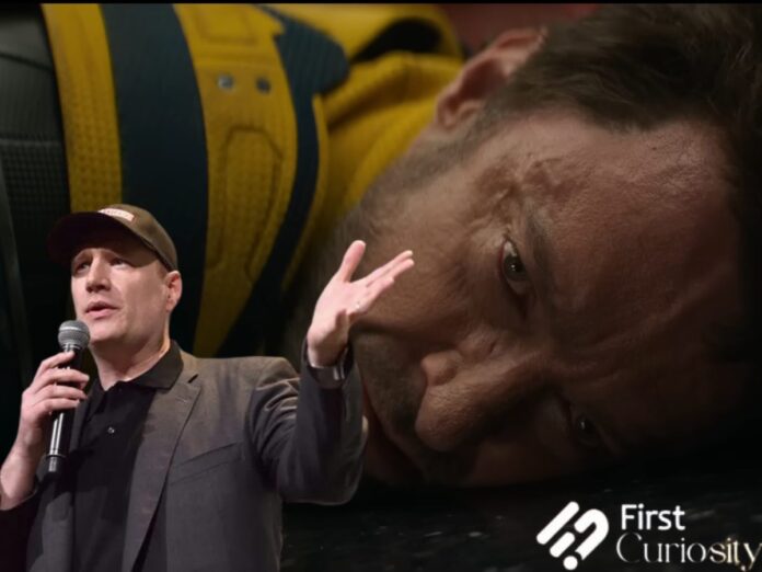 Kevin Feige and Hugh Jackman