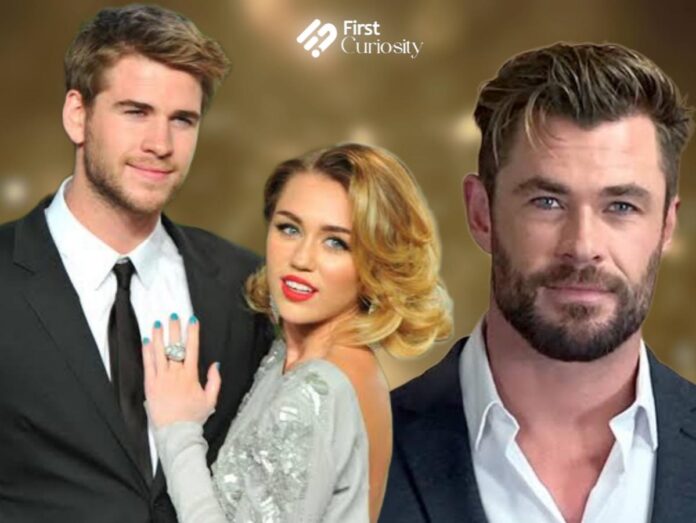 Liam Hemsworth, Miley Cyrus, amd Chris Hemsworth