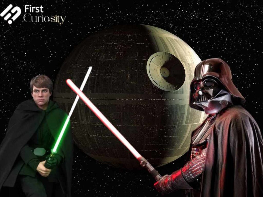 Luke Skywalker and Darth Vader