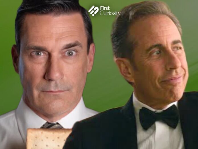 Jon Hamm (L) and Jerry Seinfeld (R)