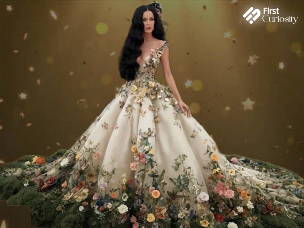 Katy Perry's on-theme Met Gala outfit by AI