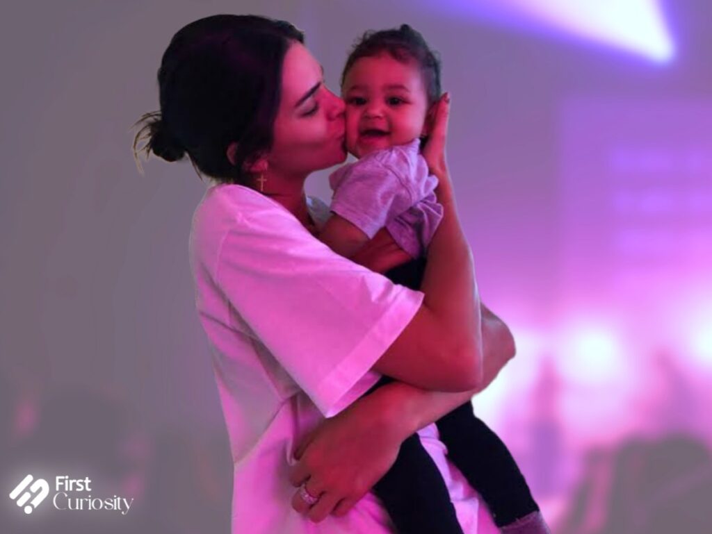 Kendall with Stormi