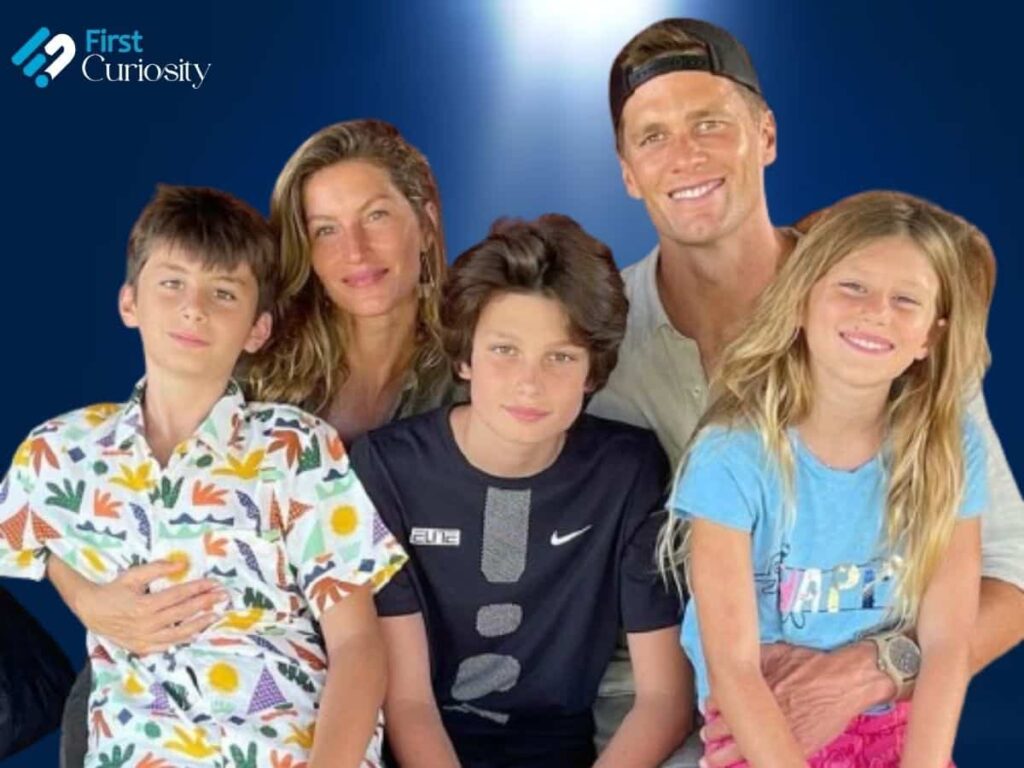 Tom Brady and Gisele Bundchen with their kids