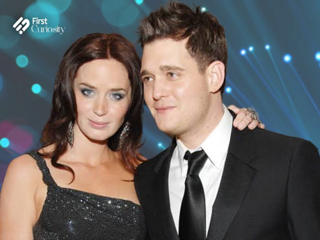 Emily Blunt and Michael Bublé before breaking up