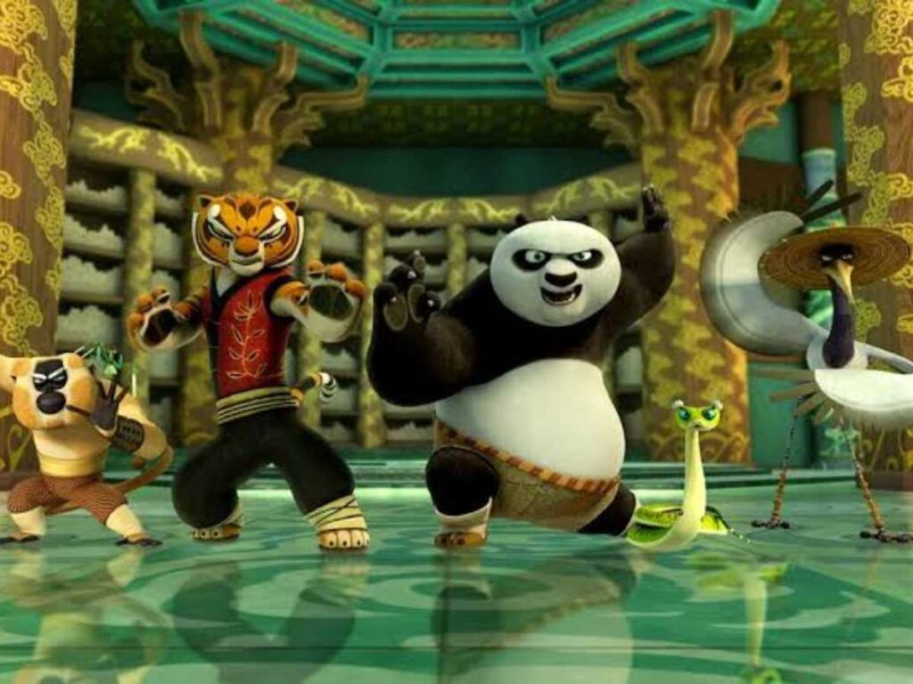 The furious five in Kung Fu Panda