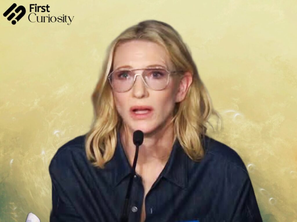 Cate Blanchett during the interview