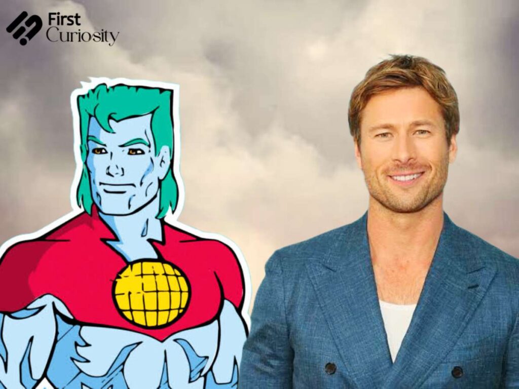 Captain Planet and Glen Powell 