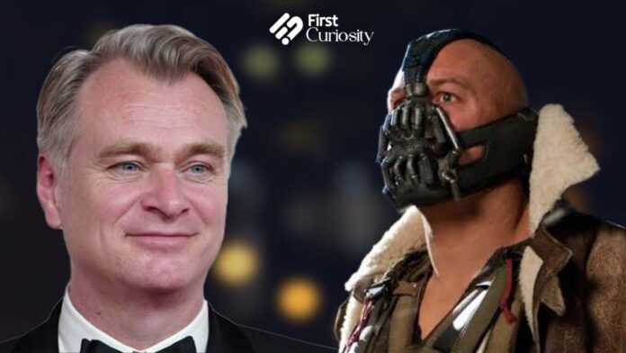 Christopher Nolan and Tom Hardy as Bane