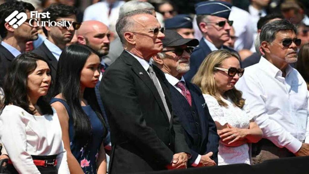 Tom Hanks attends memorial service 