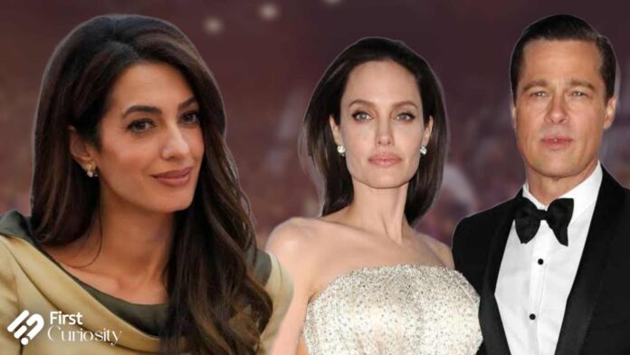 Amal Clooney, Angelina Jolie and Brad Pitt