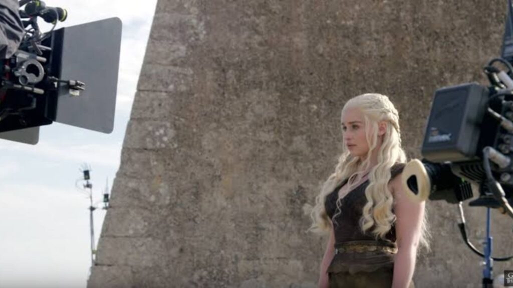 Behind-the-scenes of Emilia Clarke as Daenerys Targaryen