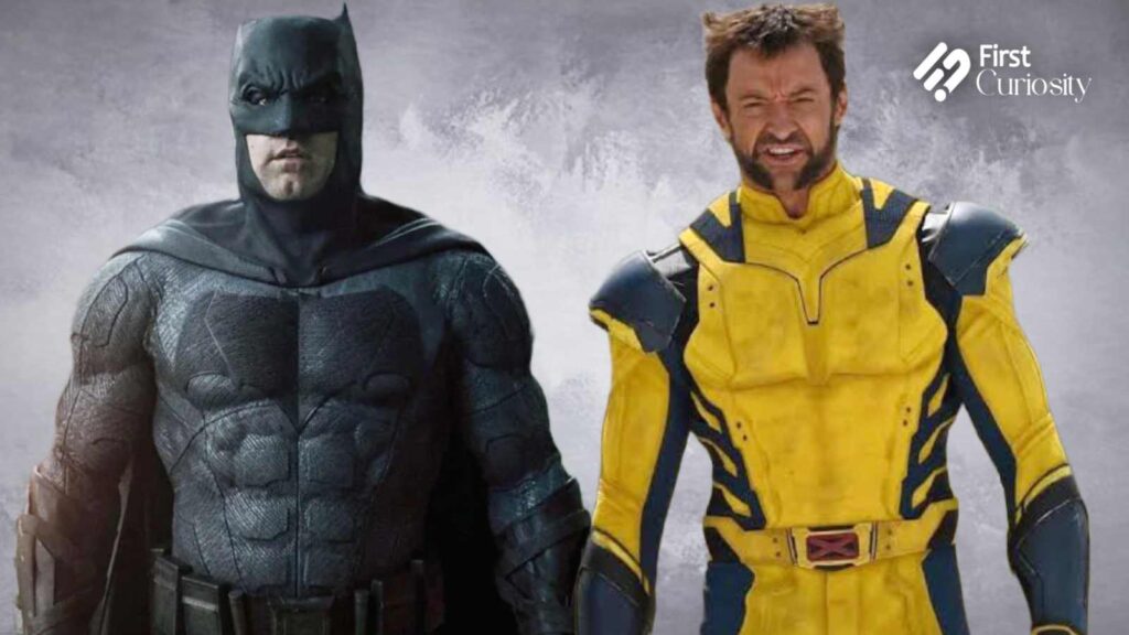 Ben Affleck as Batman and Hugh Jackman as Wolverine